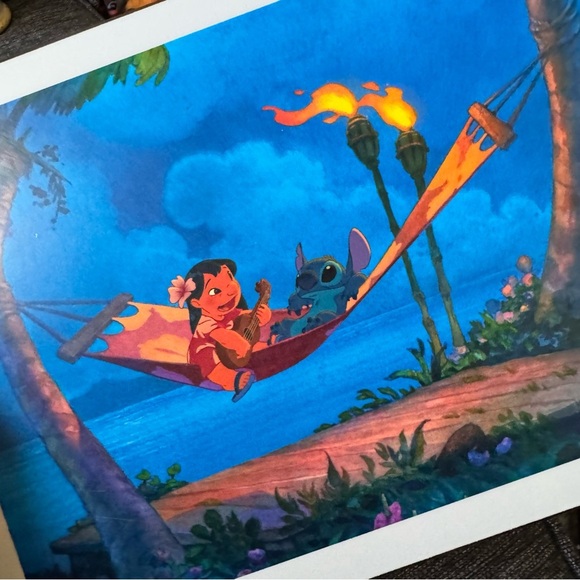 Lilo and Stitch Tropical Hammock Art Print - Picture 2 of 5
